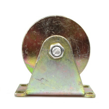 4 inch U type colorful steel pulley casters